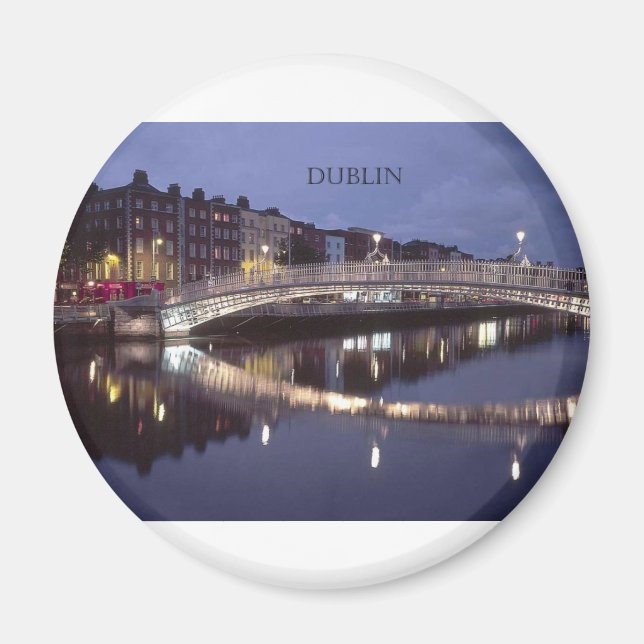 Ireland Dublin Bridge night (St.K) Magnet (Front)