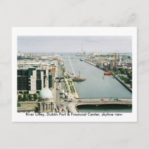 Ireland, Dublin Port & Financial Centre skyline Postcard
