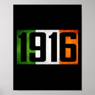 Ireland Easter Rising 1916 Irish Rebellion Flag Te Poster