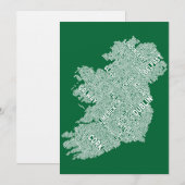 Ireland Eire City Text map (Front/Back)