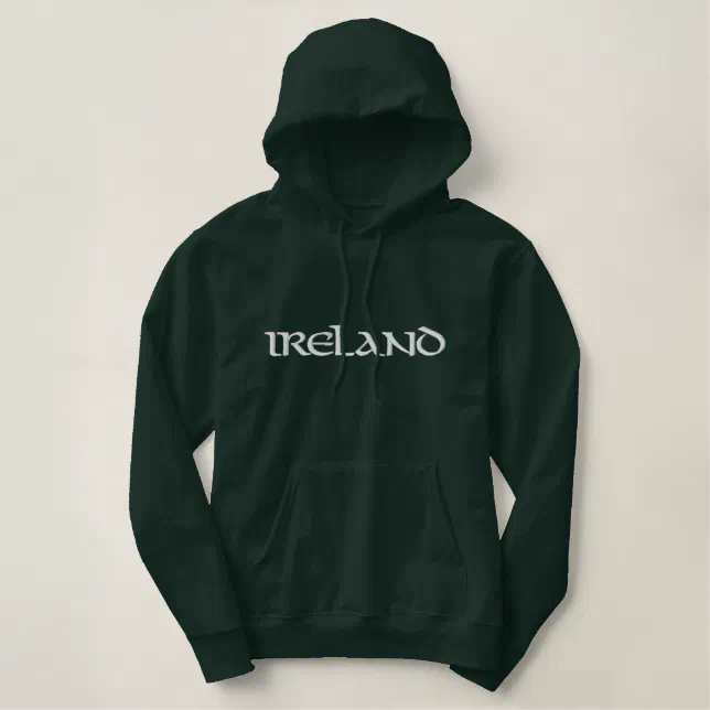 Ireland Embroidered Hoodie Zazzle