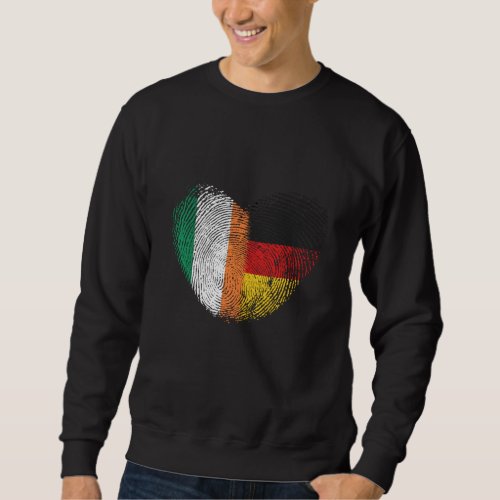 Ireland Fingerprint for Proud German_Irish Sweatshirt