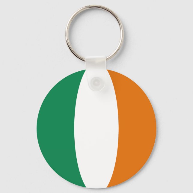 Ireland Fisheye Flag Keychain (Front)