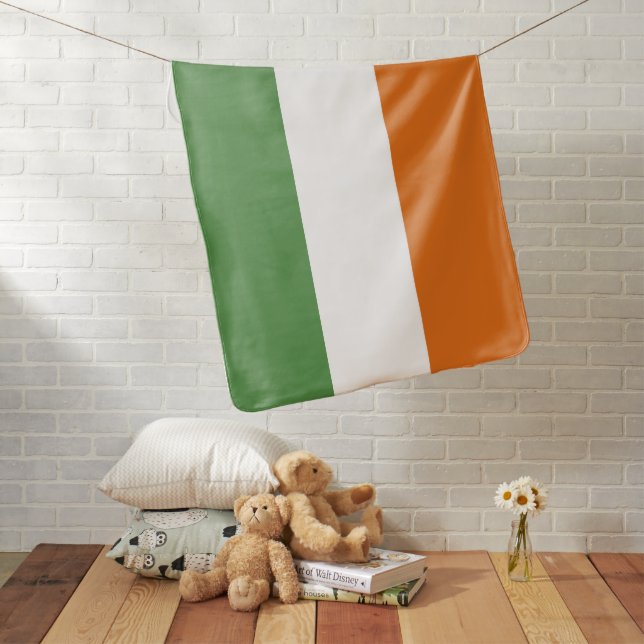 Ireland flag baby blanket (In Situ)