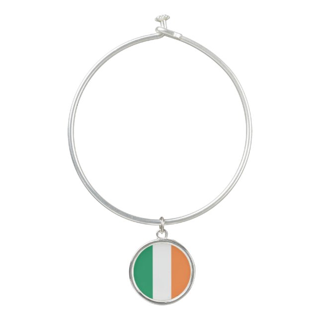 Ireland Flag Bangle Bracelet (Front)