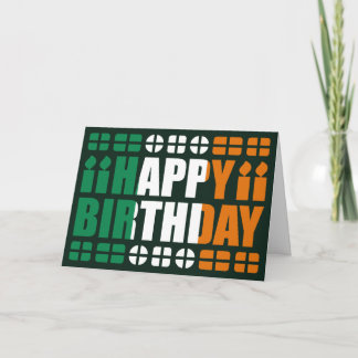 Ireland Flag Birthday Card