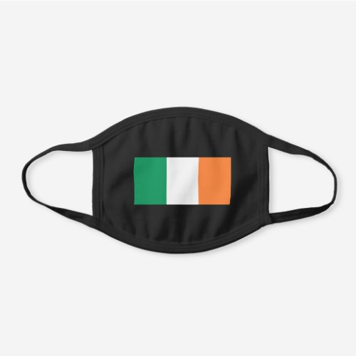 Ireland Flag Black Cotton Face Mask