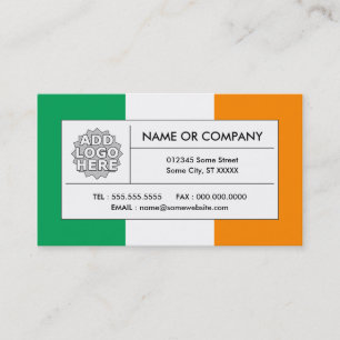 ireland flag business card
