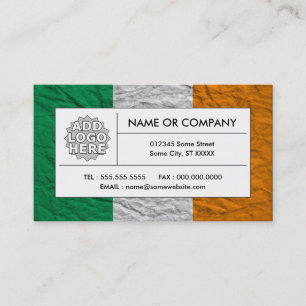 ireland flag business card