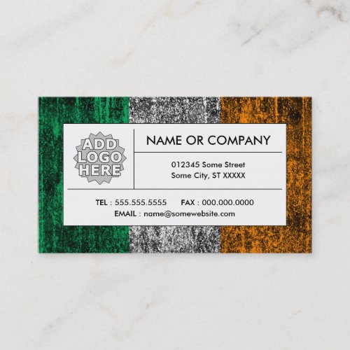 ireland flag business card