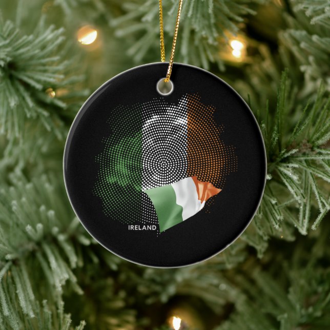 Ireland flag ceramic ornament (Tree)