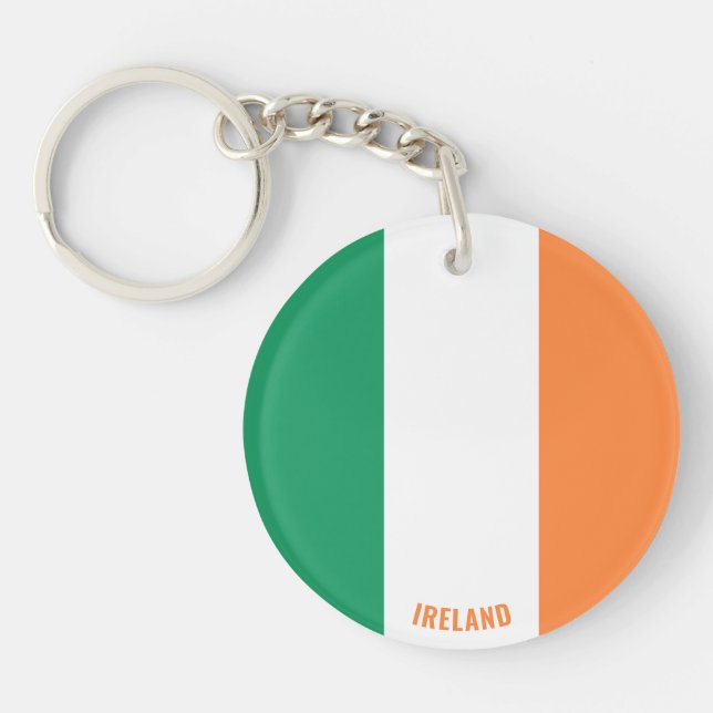 Ireland Flag Charming Patriotic Keychain (Front)
