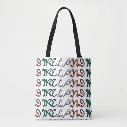 Ireland Flag Color Typography European Country Bag