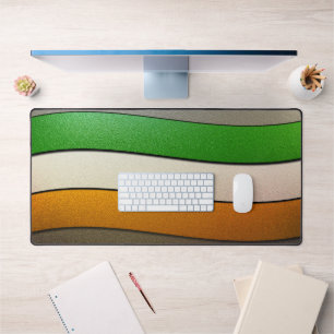Ireland Flag Colors-Chrome by Shirley Taylor Desk Mat