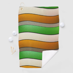 Ireland Flag Colors-Chrome by Shirley Taylor Golf Towel