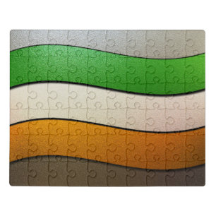 Ireland Flag Colors-Chrome by Shirley Taylor Jigsaw Puzzle
