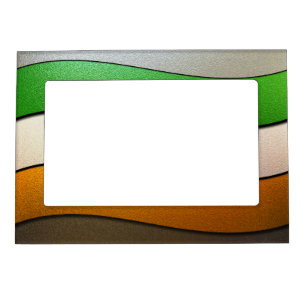 Ireland Flag Colors-Chrome by Shirley Taylor Magnetic Photo Frame