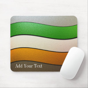 Ireland Flag Colors-Chrome by Shirley Taylor Mouse Pad