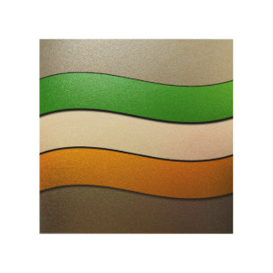 Ireland Flag Colors-Chrome by Shirley Taylor Wood Wall Art