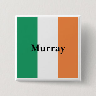 Ireland Flag Colors Irish Surname Name Custom Button