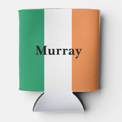 Ireland Flag Colors Irish Surname Name Custom  Can Cooler