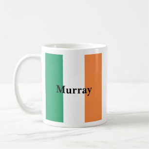 Ireland Flag Colors Irish Surname Name Custom Coffee Mug