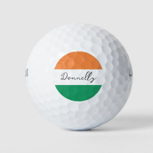 Ireland Flag Colors Irish Surname Name Custom Golf Balls