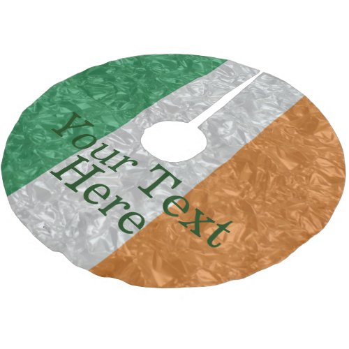 Ireland Flag _ Crinkled Brushed Polyester Tree Skirt