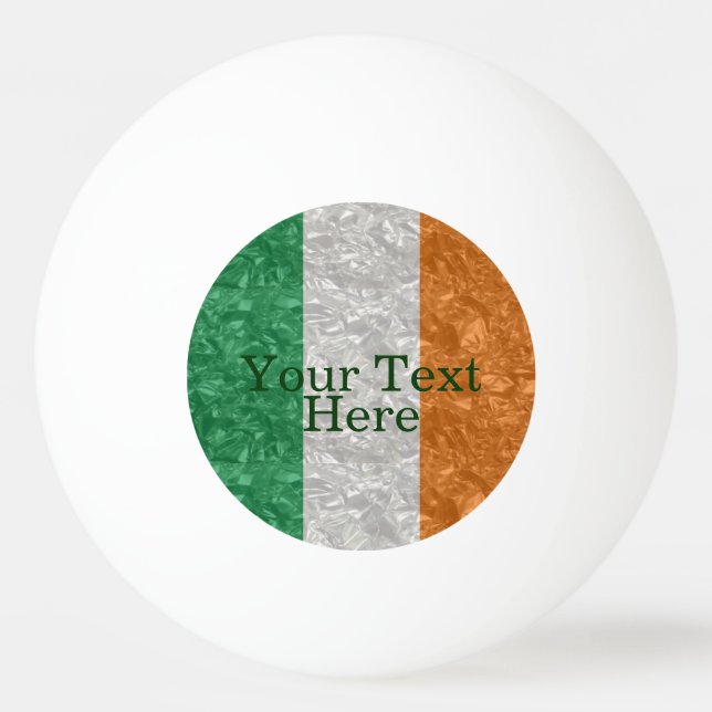 Ireland Flag - Crinkled Ping-Pong Ball (Front)