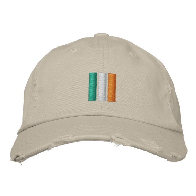Ireland Flag Embroidered Baseball Hat (Front)