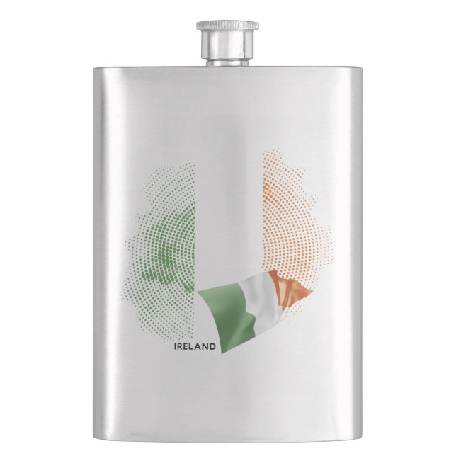 Ireland flag flask (Front)