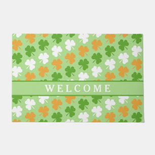 Ireland flag from shamrocks doormat