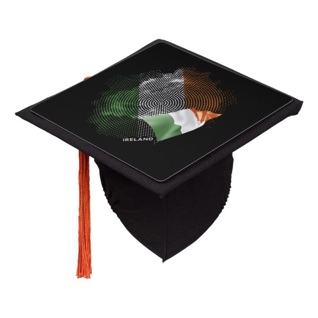 Ireland flag graduation cap topper (Angled)
