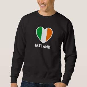Ireland Flag Heart Orange White Green Irish Sweatshirt