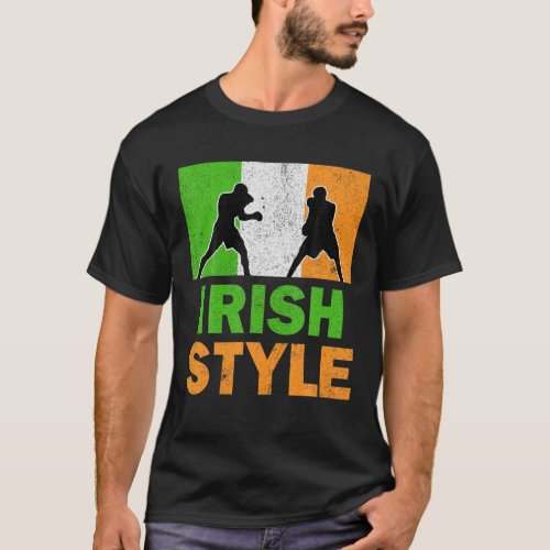 Ireland Flag Irish Boxing Club Vintage T_Shirt