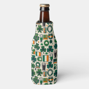 Ireland Flag Irish Shamrock Celtic St Patricks Day Bottle Cooler