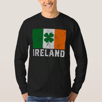 Ireland Flag Irish Shamrock Lucky St Patrick s Day T-Shirt