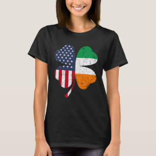Ireland Flag Irish St Patrick s Day USA Flag Lucky T-Shirt