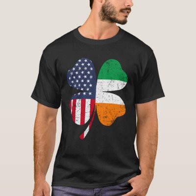 Ireland Flag Irish St Patrick s Day USA Flag Lucky T-Shirt