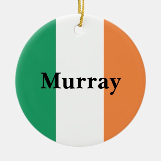 Ireland Flag Irish Surname Ceramic Ornament (Front)
