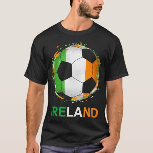 Ireland Flag Jersey Supporter Ireland Soccer Team  T_Shirt