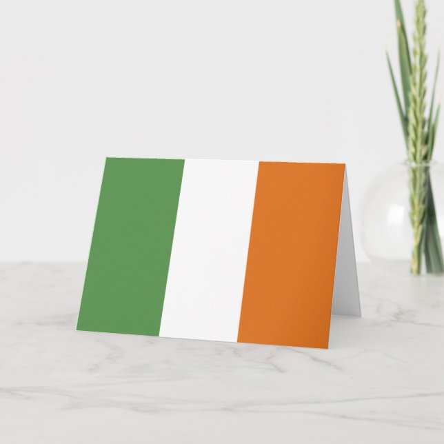 Ireland flag letterpress thank you card (Front)