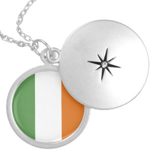 Ireland flag locket necklace