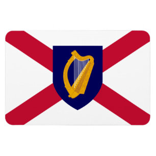 Ireland Flag Magnet - Cross & Harp Shield