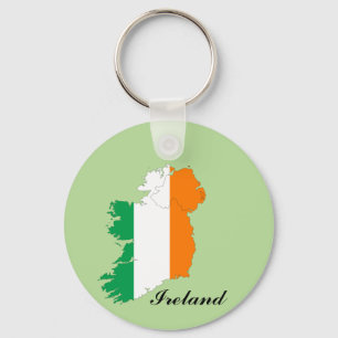 Ireland Flag Map Keychain