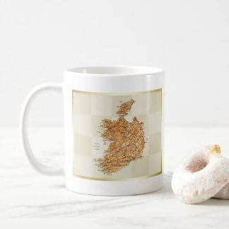 Ireland Flag + Map Mug