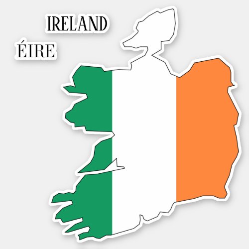 Ireland Flag Map Sticker