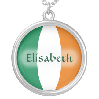 Ireland Flag + Name Necklace