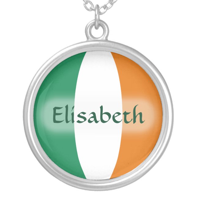 Ireland Flag + Name Necklace (Front)