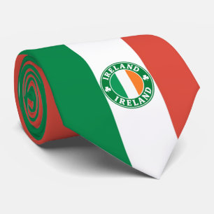 Ireland Flag Neck Tie, Custom Irish Flag Design Tie